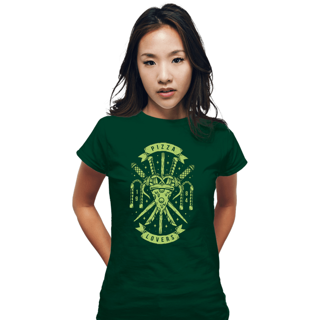 Secret_Shirts Fitted Shirts, Woman / Small / Irish Green The Pizza Lovers