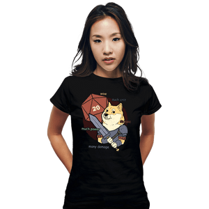 Secret_Shirts Fitted Shirts, Woman / Small / Black D&D Doge Meme