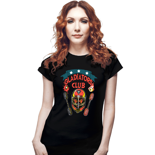 Daily_Deal_Shirts Fitted Shirts, Woman / Small / Black Gladiators Club