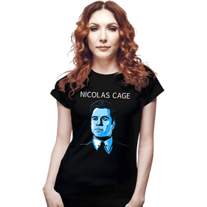 Daily_Deal_Shirts Fitted Shirts, Woman / Small / Black Nic Cage