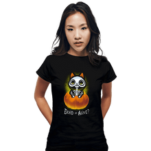 Load image into Gallery viewer, Daily_Deal_Shirts Fitted Shirts, Woman / Small / Black Schrodinger Halloween
