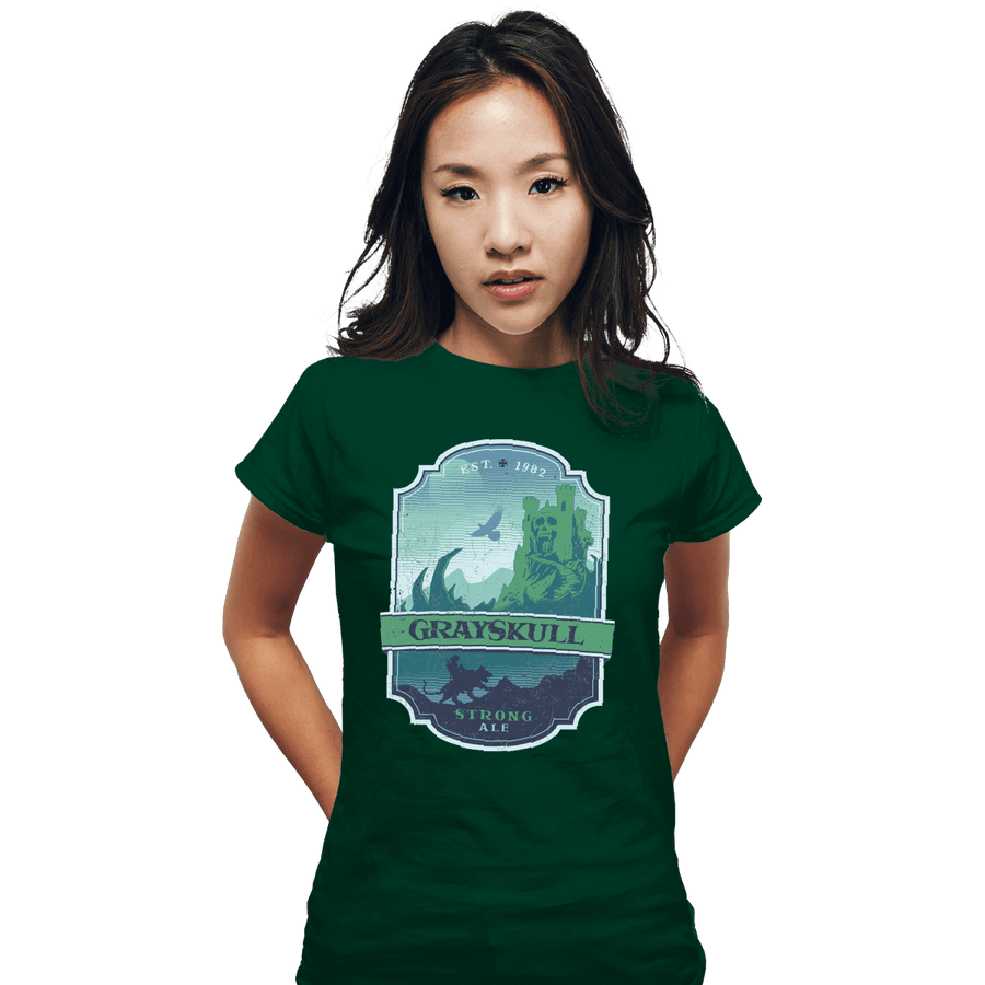 Shirts Fitted Shirts, Woman / Small / Irish Green Grayskull Strong Ale