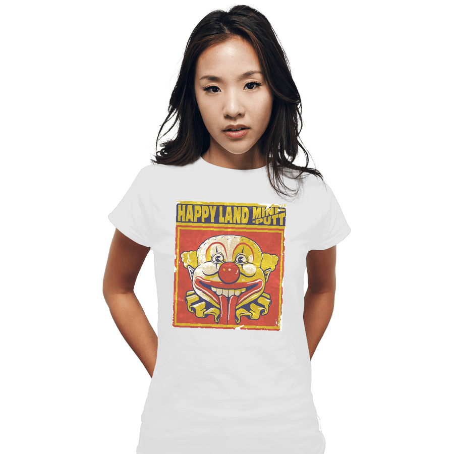 Shirts Fitted Shirts, Woman / Small / White Happy Land