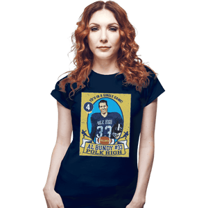 Shirts Fitted Shirts, Woman / Small / Navy Al Bundy Trading Card