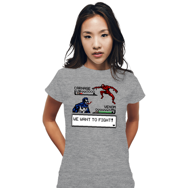 Shirts Fitted Shirts, Woman / Small / Sports Grey Carnage Fight