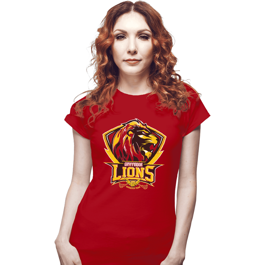 Shirts Fitted Shirts, Woman / Small / Red Gryffindors Lions