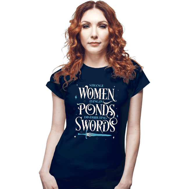Daily_Deal_Shirts Fitted Shirts, Woman / Small / Navy Strange Women