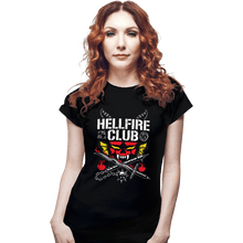 Load image into Gallery viewer, Daily_Deal_Shirts Fitted Shirts, Woman / Small / Black The Hellfire Club
