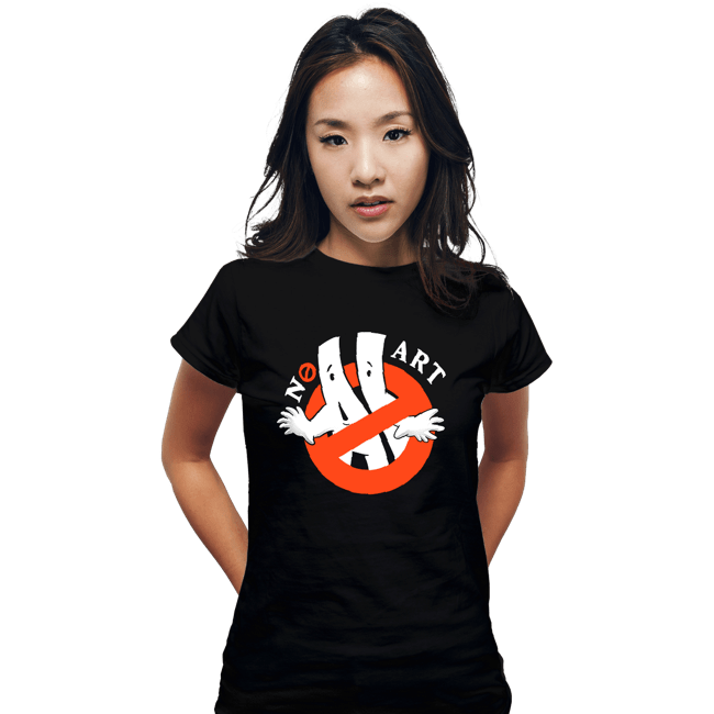 Daily_Deal_Shirts Fitted Shirts, Woman / Small / Black Ai Busters