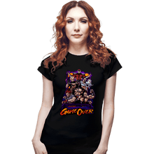 Load image into Gallery viewer, Daily_Deal_Shirts Fitted Shirts, Woman / Small / Black Fighting Game Over
