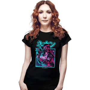 Shirts Fitted Shirts, Woman / Small / Black Neon Fantasy VII