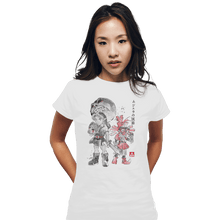 Load image into Gallery viewer, Shirts Fitted Shirts, Woman / Small / White Majora&#39;s Sumi-e
