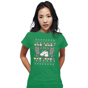 Shirts Fitted Shirts, Woman / Small / Irish Green Bongo Night