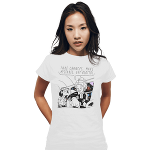 Shirts Fitted Shirts, Woman / Small / White Make Mistakes Get Blotto