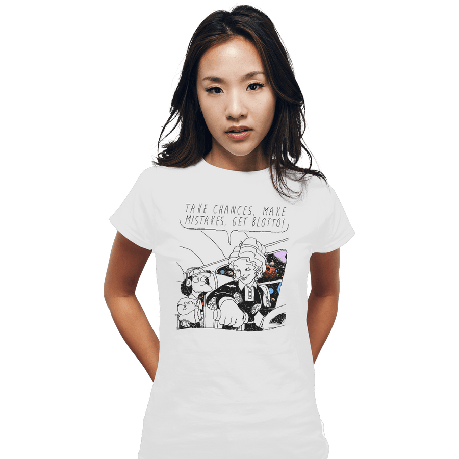 Shirts Fitted Shirts, Woman / Small / White Make Mistakes Get Blotto