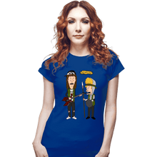 Load image into Gallery viewer, Daily_Deal_Shirts Fitted Shirts, Woman / Small / Royal Blue Most Metal Ever
