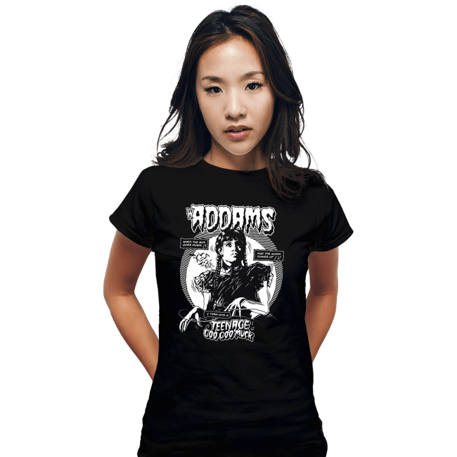 Daily_Deal_Shirts Fitted Shirts, Woman / Small / Black Goo Goo Duck