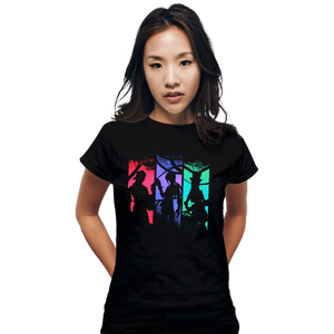 Daily_Deal_Shirts Fitted Shirts, Woman / Small / Black Fighting Girls