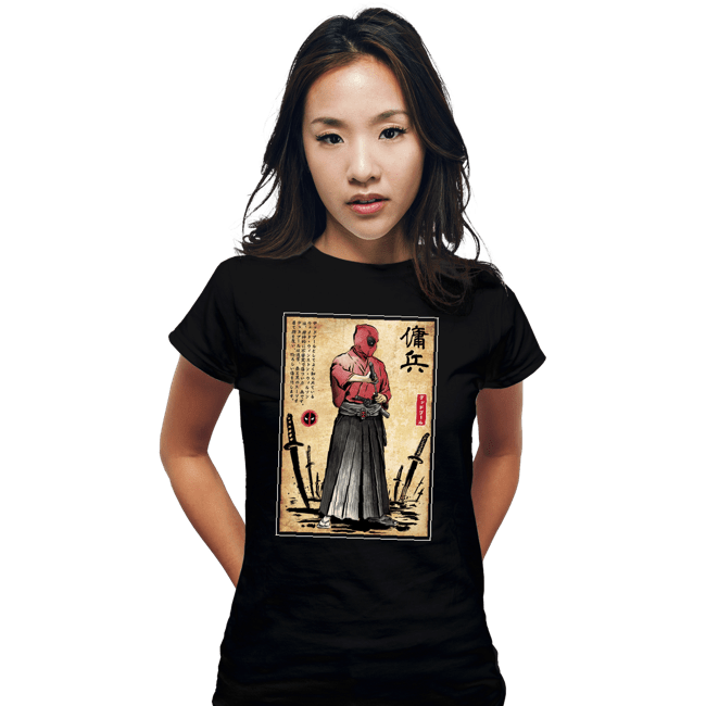 Daily_Deal_Shirts Fitted Shirts, Woman / Small / Black Red Ronin