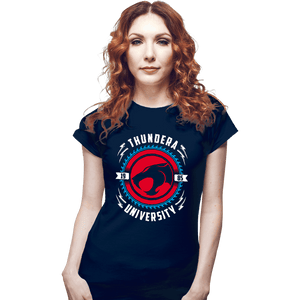 Daily_Deal_Shirts Fitted Shirts, Woman / Small / Navy Thundera University
