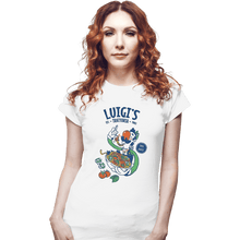 Load image into Gallery viewer, Daily_Deal_Shirts Fitted Shirts, Woman / Small / White Luigi&#39;s Trattoria
