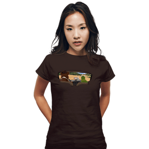 Daily_Deal_Shirts Fitted Shirts, Woman / Small / Black Classic Road Trip Adventurea