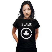 Load image into Gallery viewer, Shirts Fitted Shirts, Woman / Small / Black Blame Canada
