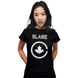 Shirts Fitted Shirts, Woman / Small / Black Blame Canada