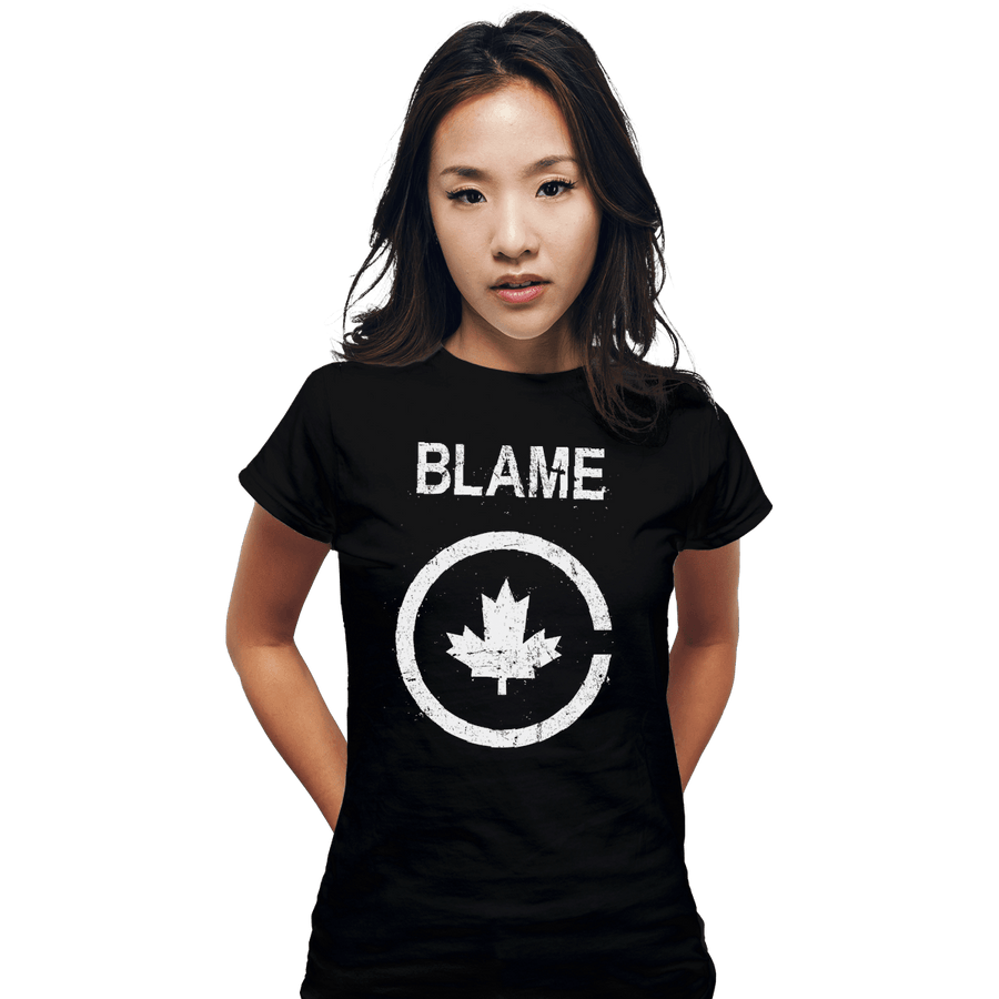 Shirts Fitted Shirts, Woman / Small / Black Blame Canada