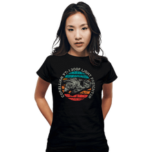 Load image into Gallery viewer, Shirts Fitted Shirts, Woman / Small / Black Retro Millennium Falcon Sun
