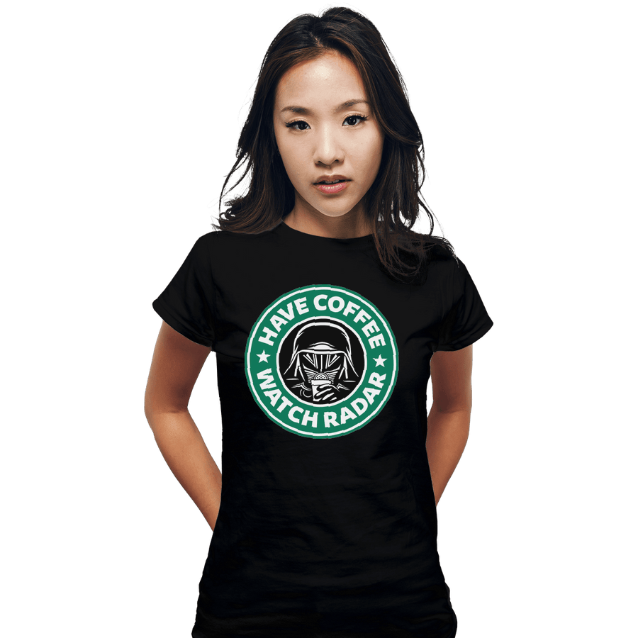 Shirts Fitted Shirts, Woman / Small / Black Have Coffee Watch Radar