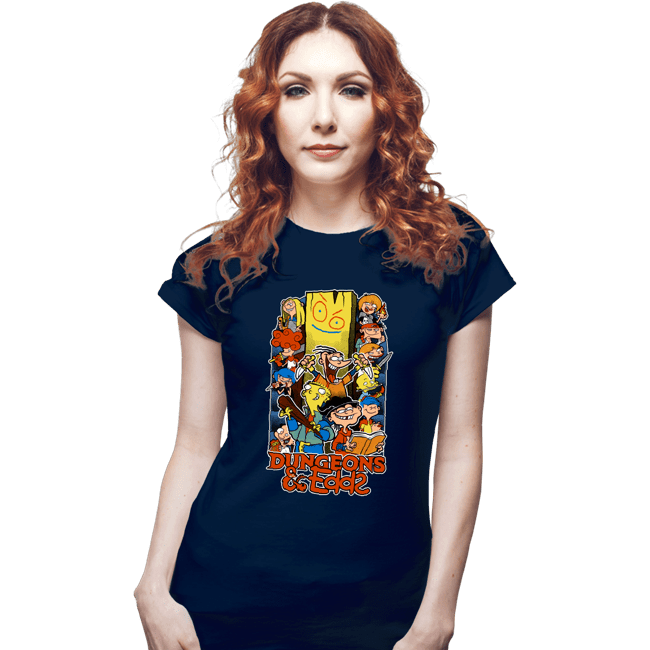 Secret_Shirts Fitted Shirts, Woman / Small / Navy Dungeons And Edds