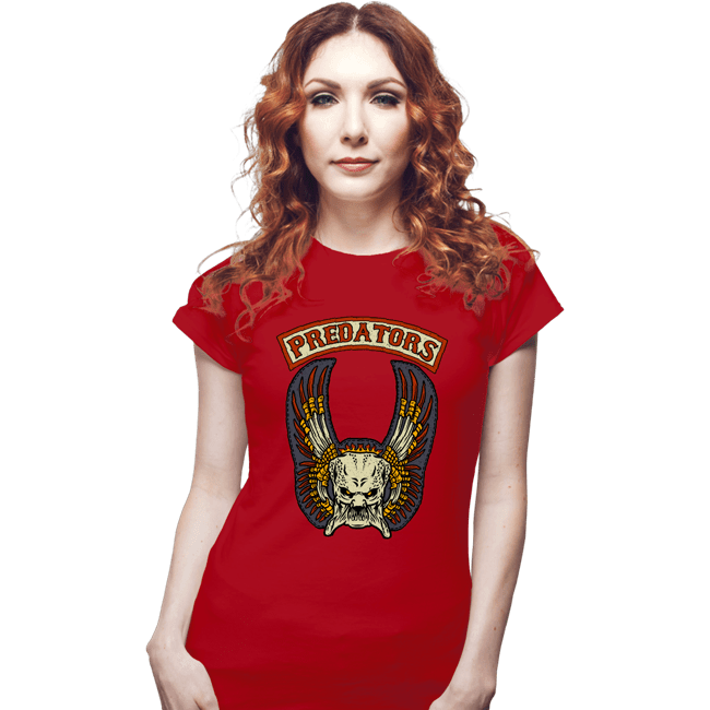 Daily_Deal_Shirts Fitted Shirts, Woman / Small / Red Predators