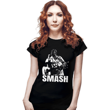 Load image into Gallery viewer, Secret_Shirts Fitted Shirts, Woman / Small / Black SMASH!
