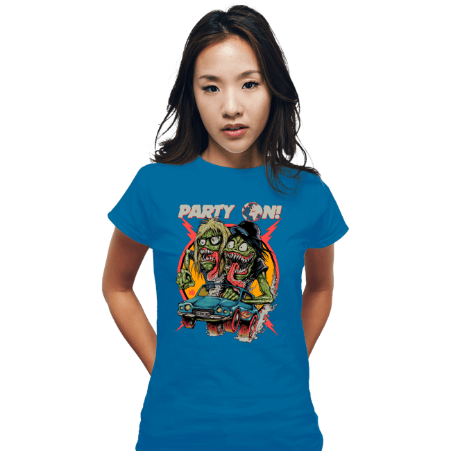 Shirts Fitted Shirts, Woman / Small / Sapphire Party On