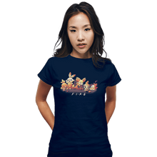 Load image into Gallery viewer, Shirts Fitted Shirts, Woman / Small / Navy Fire Friends
