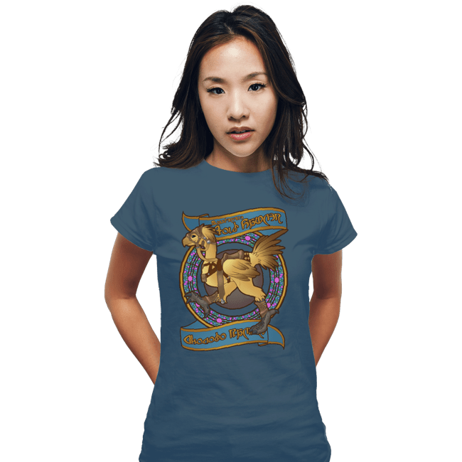 Last_Chance_Shirts Fitted Shirts, Woman / Small / Indigo Blue Chocobo Racer