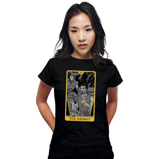 Shirts Fitted Shirts, Woman / Small / Black Tarot The Iron Hermit