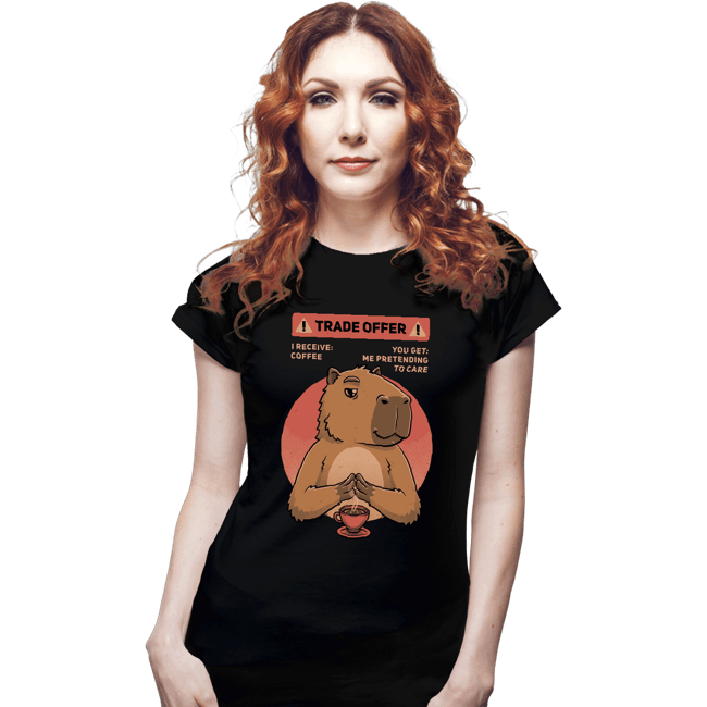 Secret_Shirts Fitted Shirts, Woman / Small / Black Capybara Trade