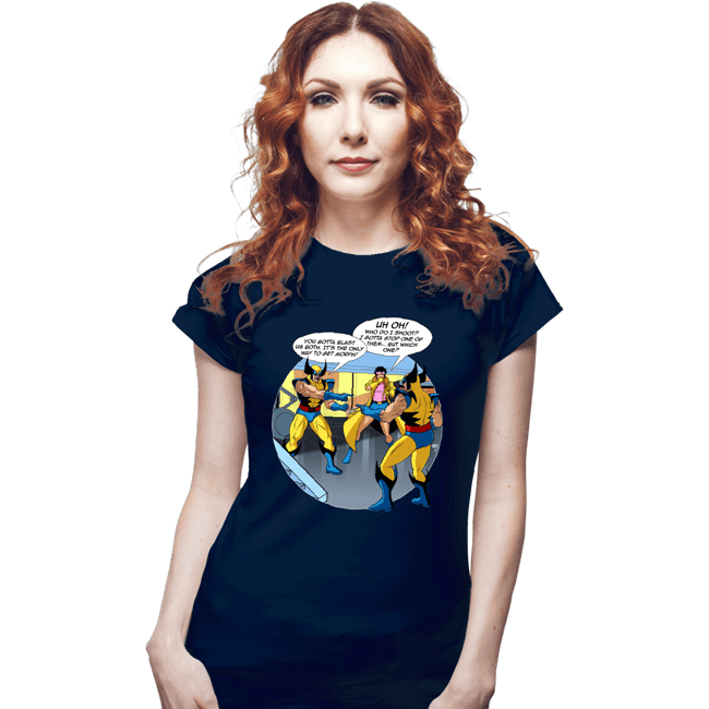 Secret_Shirts Fitted Shirts, Woman / Small / Navy Will the Real Wolverine Please Stand Up