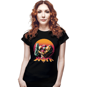 Secret_Shirts Fitted Shirts, Woman / Small / Black Retro Space Hunter
