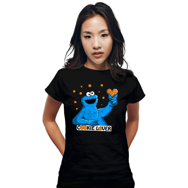 Daily_Deal_Shirts Fitted Shirts, Woman / Small / Black Cookie Lover