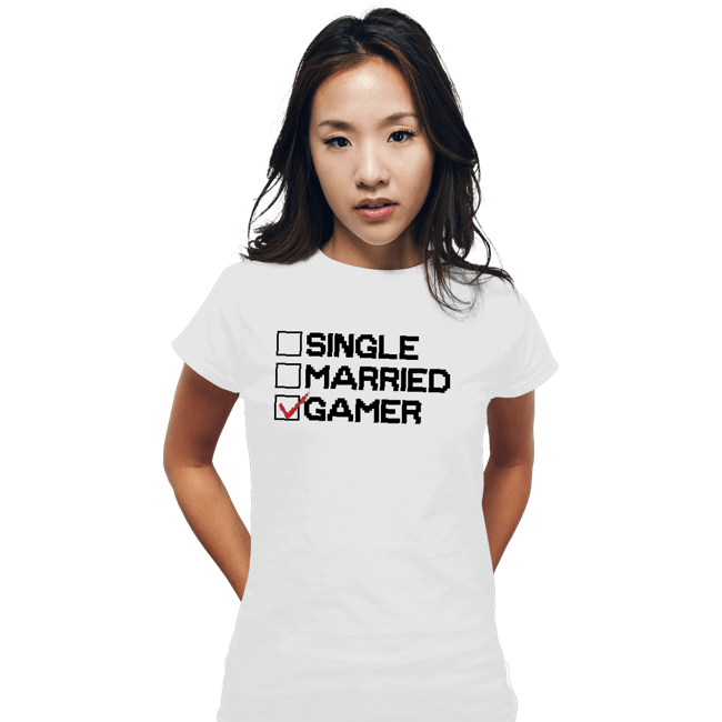Shirts Fitted Shirts, Woman / Small / White The Gamer