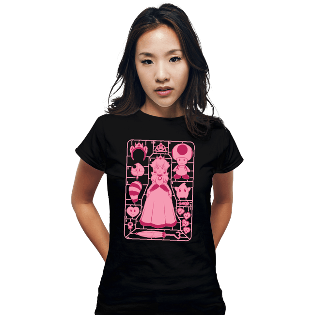 Daily_Deal_Shirts Fitted Shirts, Woman / Small / Black Princess Peach Model Sprue