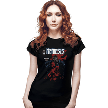 Load image into Gallery viewer, Secret_Shirts Fitted Shirts, Woman / Small / Black Nemesis Comic
