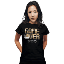 Load image into Gallery viewer, Shirts Fitted Shirts, Woman / Small / Black Game Over
