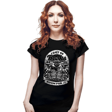 Load image into Gallery viewer, Secret_Shirts Fitted Shirts, Woman / Small / Black Cat, Witch, Books.
