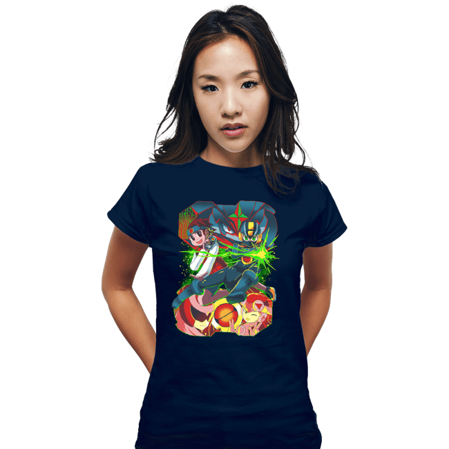 Shirts Fitted Shirts, Woman / Small / Navy Rockman EXE