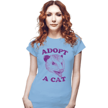 Load image into Gallery viewer, Shirts Fitted Shirts, Woman / Small / Powder Blue Adopt A Cat
