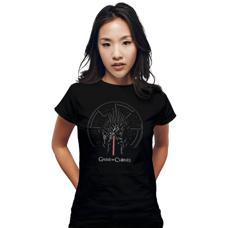 Shirts Fitted Shirts, Woman / Small / Black Game Of Clones